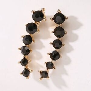 NEW 🆕 Black Rhinestone Clip Earrings